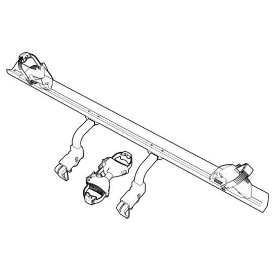 Dostawka do bagażników Adapter XB2 na trzeci i czwarty rower do bagażnika Spinder TX2, Prouser FG3 Black
